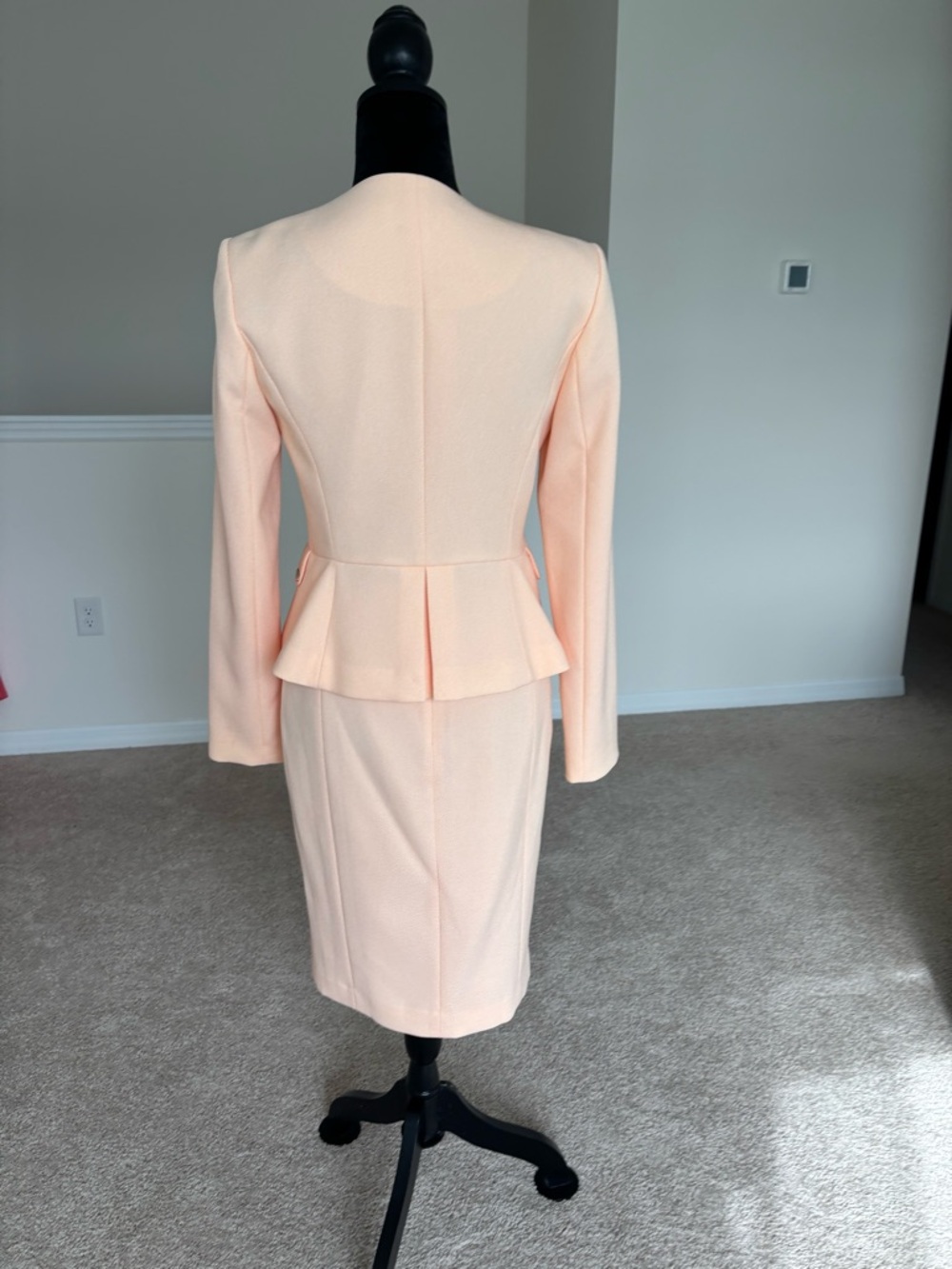 Calvin Klein Women's Peach Blazer & Pencil Skirt Suit - Picture 2 of 11